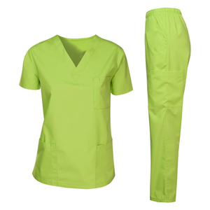 Ensembles d'uniformes de gommage unisexe avec logo personnalisé combinaisons de gommage médical médecin infirmière hôpital coton respirant style extensible - Product Image 1