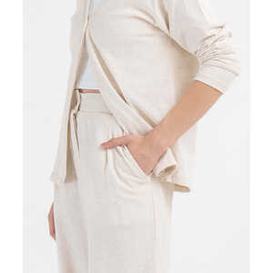 Pantalones acampanados de lino para mujer - Product Image 6