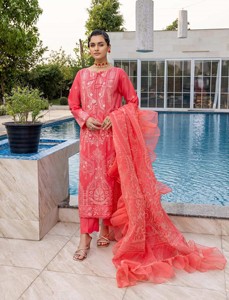 Robe de soirée ethnique indienne pour femmes, tenue de fête sur gazon salwar kameez 3 pièces avec col brodé - Product Image 6