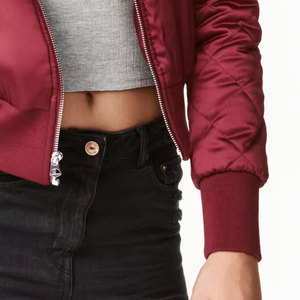 Customized Style & Logo Breathable Knitted High Quality Plus Size Casual <b>Women</b> Bomber <b>Jacket</b> - Product Image 6