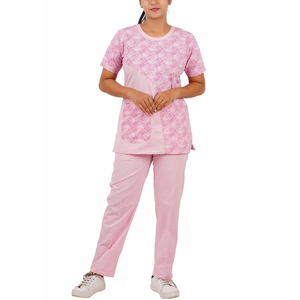 Vente chaude femmes séchage rapide infirmière Stretch gommages ensembles personnalisé de haute qualité tricoté en gros médecins infirmières gommage uniformes - Product Image 1