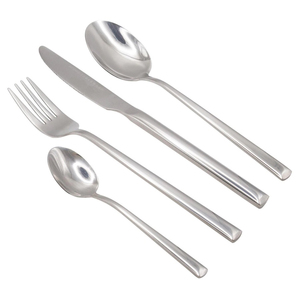 Design à la mode Cuillère et Fourchette Couverts Collection Argent Long Manche En Acier Inoxydable Ensemble De Service Dîner Fournitures En Acier Miroir - Product Image 6