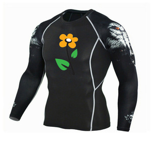 Rashguard de Manga Larga Personalizado para MMA y BJJ, Ropa Deportiva de Spandex/Nailon para Adultos, Impresión de Logotipo en Serigrafía, Protección UV para Natación - Product Image 4