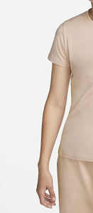 T-shirt décontracté de sport à manches courtes de couleur unie pour femmes Design à col rond respirant Yoga Fitness patchs de loisirs d'été Appliques - Product Image 5