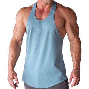 Alta calidad logotipo personalizado Hombre Deporte sin mangas músculo 100% algodón camisetas sin mangas correr Fitness gimnasio camiseta sin mangas para hombres - Product Image 2