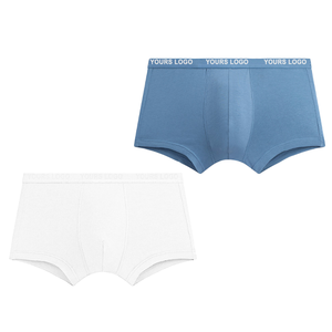 Boxer de haute qualité pour hommes 95% coton 5% Spandex Style de créateur européen taille moyenne Logo personnalisé sous-vêtements de qualité de confiance - Product Image 1