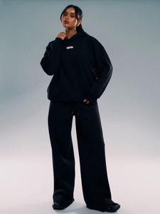 Conjunto Deportivo Informal para Mujer con Sudadera con Capucha y Pantalones Acampanados, Ropa Deportiva de Estilo Urbano para Entrenamiento y Fitness - Product Image 6