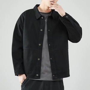 La mejor chaqueta acolchada de invierno informal Unisex, lona otoñal, tejido de ganchillo, técnica lavada, cuello mandarín, cremallera frontal - Product Image 3