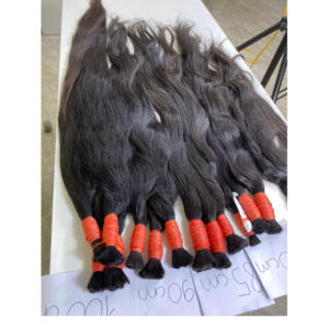 Venta al por mayor de extensiones de cabello virgen vietnamita Paquetes a granel de color oscuro Extensiones de cabello humano sin procesar de doble dibujado Extensiones de cabello humano - Product Image 5