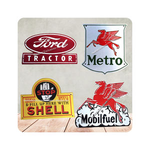 NEXHUB Custom Die Cut Vintage Metal Craft <b>Enamel</b> Signs Retro Tin Home Decoration Outdoor Logo Handmade <b>Sign</b> Board Manufacturer - Product Image 1