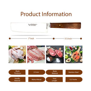 2024 Japonesa nakiri มีดเชฟ9นิ้วคมมากซาซิมิมีดด้ามไม้มีดทำครัวมืออาชีพใบมีดสแตนเลส - Product Image 6