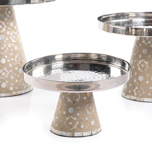 Mayorista de alta calidad de lujo Kuwait Mother of Peal juego de soportes de pastel con incrustaciones para Ramadán EID vacaciones hechas en Vietnam - Product Image 5