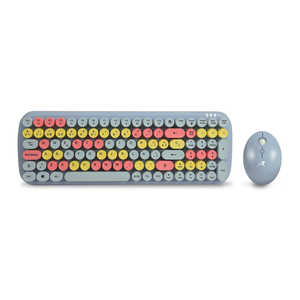 Vintage Retro 78 Keys USB Wireless <b>Keyboard</b> and Mouse Combo 2.4G Mechanical Style with LED Backlit Light Function for Computers - Product Image 1