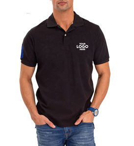 Piqué de manga corta para hombre para camiseta Polo de alta calidad 100% poliéster algodón logotipo personalizado peso pesado 240 gramos mejor diseño - Product Image 1