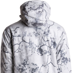 Chaqueta Técnica de Camuflaje para Hombre con Patrón Topográfico Blanco y Gris, Chaqueta Deportiva con Capucha y Cremallera Completa - Product Image 6