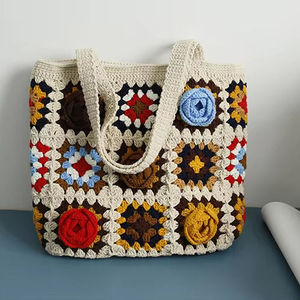 Sac à bandoulière en crochet tendance, léger, style féminin, sac en crochet pour femmes, design bohème, sac à bandoulière - Product Image 1