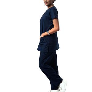 Uniforme d'infirmière de haute qualité à manches courtes, grande taille, design en maille, couleurs confortables, uniforme d'infirmière décontracté en coton, printemps 2026 - Product Image 2