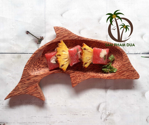 Plato de madera de Coco para ensalada, juego de platos y tazas de coco, vajilla de VIETNAM - Product Image 3