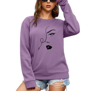 Sudadera con Capucha de Diseño Casual para Mujer, Tejida en Algodón y Spandex, Ecológica, con Estampado, Venta al Por Mayor - Product Image 2