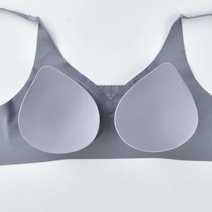 Bralette de Encaje Inalámbrico Cómodo con Spandex, Sujetador con Cuello en V, Relleno Extraíble, Sujetador Sin Costuras para Mujer - Product Image 4