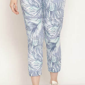 Pantalon en toile décontracté pour femme, taille mi-haute, avec cordon de serrage, logo de marque personnalisé imprimé, respirant, plissé, haute qualité, hiver - Product Image 2