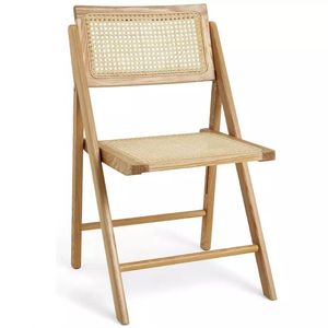 เก้าอี้พับได้มีพนักพิงไม้สีธรรมชาติเฟอร์นิเจอร์สวนกลางแจ้งที่ทันสมัย - Product Image 1