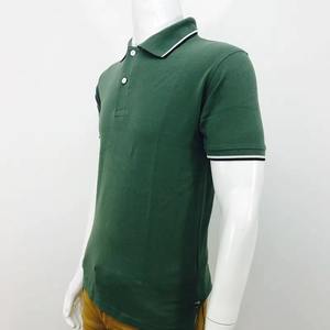 Polo d'été 100% coton coupe ajustée pour homme T-shirt de golf décontracté avec motif solide en tissu jersey - Product Image 4