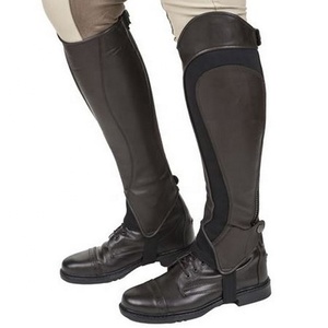 Demi chaps personnalisés en cuir de vachette véritable de qualité supérieure équitation - Product Image 3