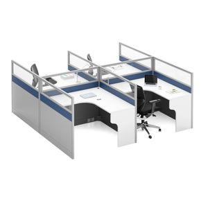 Cubículo de estación de trabajo para 6 personas, muebles de oficina de tamaño estándar con flexibilidad para uso en talleres - Product Image 1