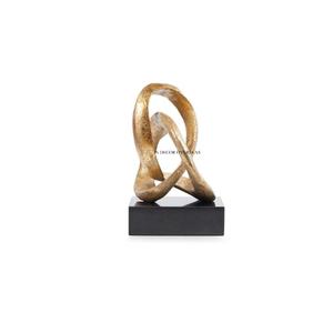 Approvisionnement direct d'usine en aluminium plaqué or de haute qualité coulé Unique fantaisie Designer Sculpture décoration de la maison accessoires approvisionnement - Product Image 1