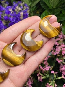 Hand Carved Tiger Eye <b>Crystal</b> <b>Moon</b> Sculpture Gemstone Home Decoration Feng Shui Pocket Stone Gift Healing Jewellery Decorative - Product Image 6