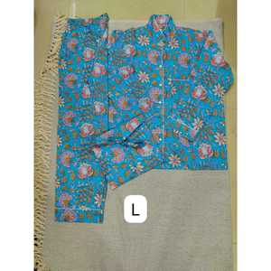 Trajes de Noche Largos con Estampado Floral Jaipuri, Casuales, Tejidos con Spandex, Cintura Elástica, Cierre de Botones, Logotipo Personalizable, para Primavera/Verano - Product Image 2