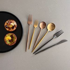 Vintage luxury inspired stainless steel <b>cutlery</b> <b>set</b> with designer appeal for upscale restaurants and heritage homes - Product Image 3