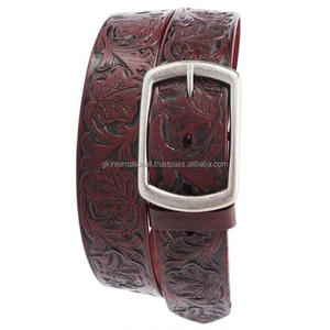 Ceinture d'outillage en cuir de style occidental pur noir ou marron pour hommes avec boucle antique solide tailles personnalisées à bas prix - Product Image 3