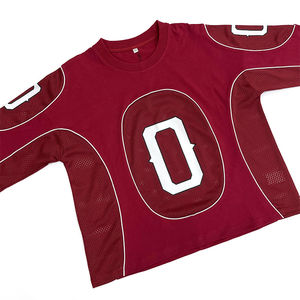 Maillot de football américain court imprimé par sublimation brodé en usine OEM ODM personnalisé de haute qualité surdimensionné Vente en gros - Product Image 3