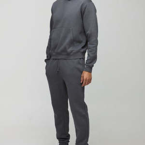 Chándal personalizado de algodón 100% de alta calidad, Sudadera con capucha de dos piezas de gran tamaño para hombre, chándal transpirable con estampado de pantalla de gran tamaño para hombre - Product Image 6