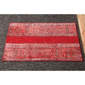 Alfombra Vintage de Patchwork de 1.8x2.8 pies, Alfombra Turca, Alfombra Geométrica Roja - Product Image 5