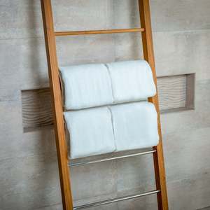 Serviettes de bain en coton biologique à séchage rapide, lot de 4, couleur unie, pour la maison et l'hôtel - Product Image 1