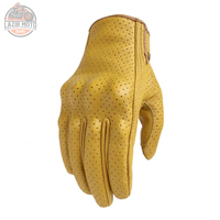 Gants de moto en cuir véritable légers de qualité supérieure pour femmes, design perforé, doublure douce, compatibles écran tactile, chauds pour le ski