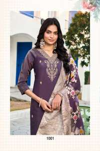 Conjunto de Kurti de seda romana de moda de alta calidad, ropa Formal elegante para mujer, venta al por mayor de la colección India Artriddhs - Product Image 2