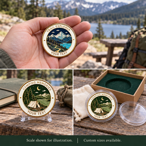 Monedas Conmemorativas Personalizadas para Actividades al Aire Libre con Diseños de Montañismo y Camping para Regalos de Clubes y Recuerdos de Eventos OEM ODM - Product Image 2