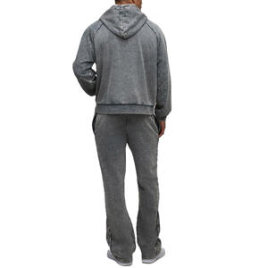 Sudadera con Capucha para Hombre, Acabado Lavado, Felpa de Algodón, con Gráfico de Salpicaduras de Pintura, Corte Holgado, Estilo Urbano, para Marca Privada OEM - Product Image 2