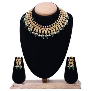 Ensemble de bijoux en laiton vintage antique collier de chaîne à maillons de l'Inde du Sud avec forme florale à la mode Chapado Mate Antiguo - Product Image 1