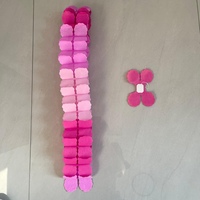 Guirlande de fête en papier coloré, décoration d'anniversaire, bannière suspendue, guirlande en papier en forme de cœur, de fleur et de cercle pour fête d'enfants