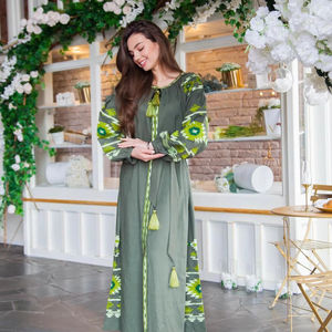 Summer Sexy Trend Victoria Classy Ukrainian Embroidered Full Sleeves for Women's Wear robe ukrainienne pour femmes de qualité supérieure - Product Image 1