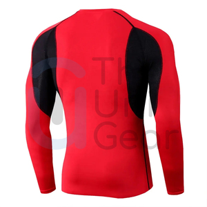 Rashguard de compression pour hommes, haute performance, respirant, haute qualité, manches longues, en Spandex/Polyester, couleurs personnalisables - Product Image 6