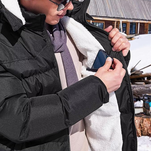 Veste à capuche pour homme Veste à capuche pour homme Veste d'hiver chaude Bomber Veste coupe-vent décontractée Outwear - Product Image 6