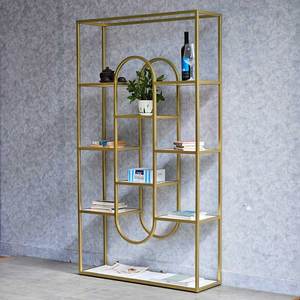 Étagère décorative KINO II 100x30x180cm avec structure en fer, motif géométrique pour salon - KTB68107 - Product Image 2