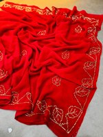 Saree Blouse Katun Mulmul Tradisional India dengan Cetakan Batik Hand Block, Desainer Bollywood Baru untuk Pesta Pernikahan, Pakaian Tradisional India dengan Lilin Tangan