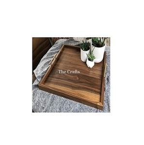 Plateau de service pour collations de forme carrée avec plateau de service en bois de qualité supérieure pour le thé et le café à des prix acceptables - Product Image 3